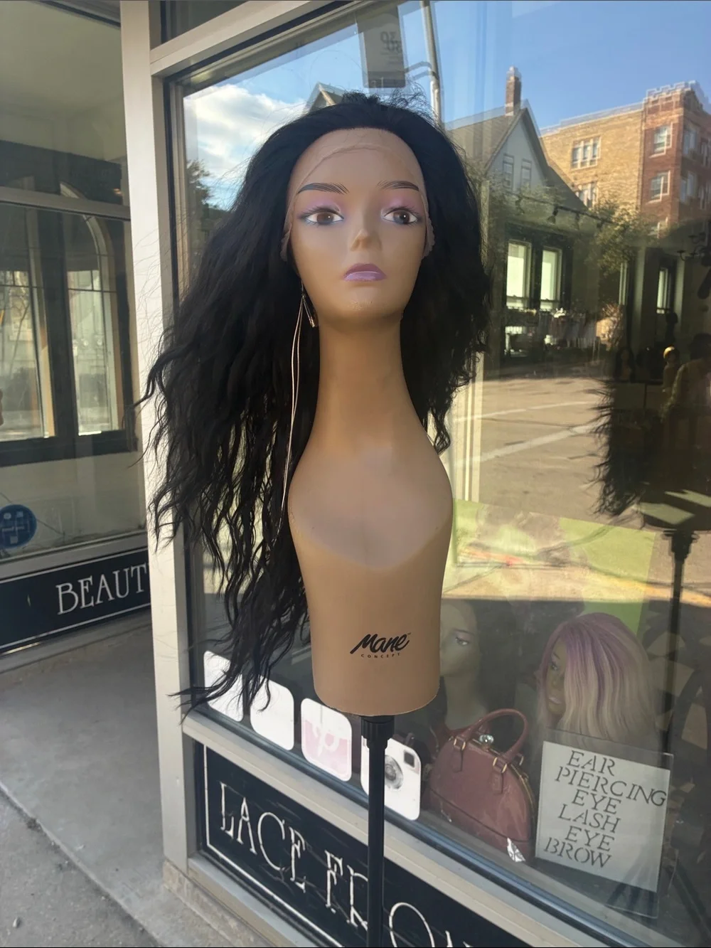 Long Black 20 inch Lace Front Wig